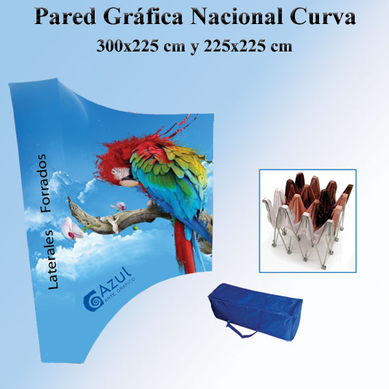 Pared Gráfica Nacional Curva con Laterales